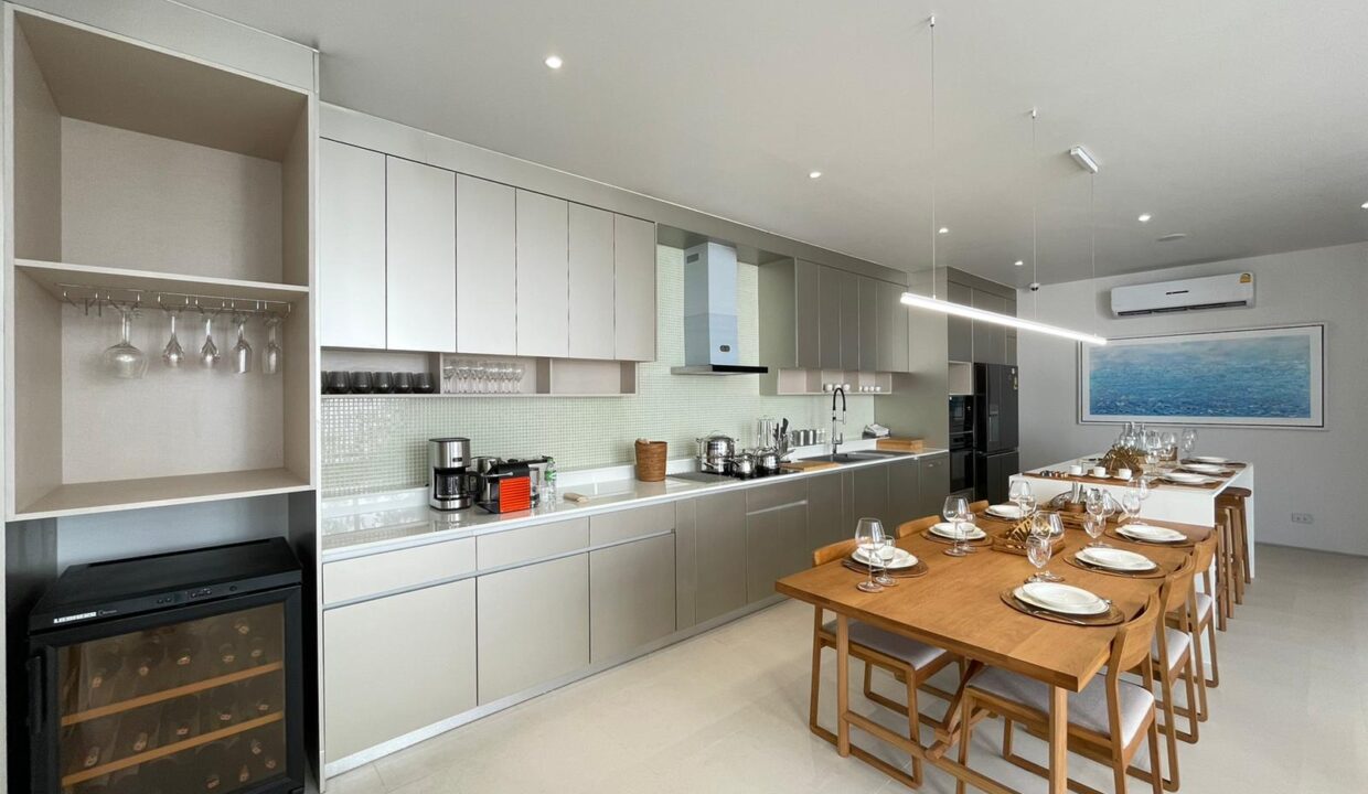 kitchen and dining area