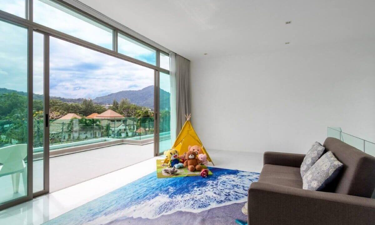 4_to_5_bedroom_modern_pool_villa_for_sale_from_owner_10_minutes_walk_kamala_beach_phuket_thai_residential_3rd_floor_childrens_room_mountain_view