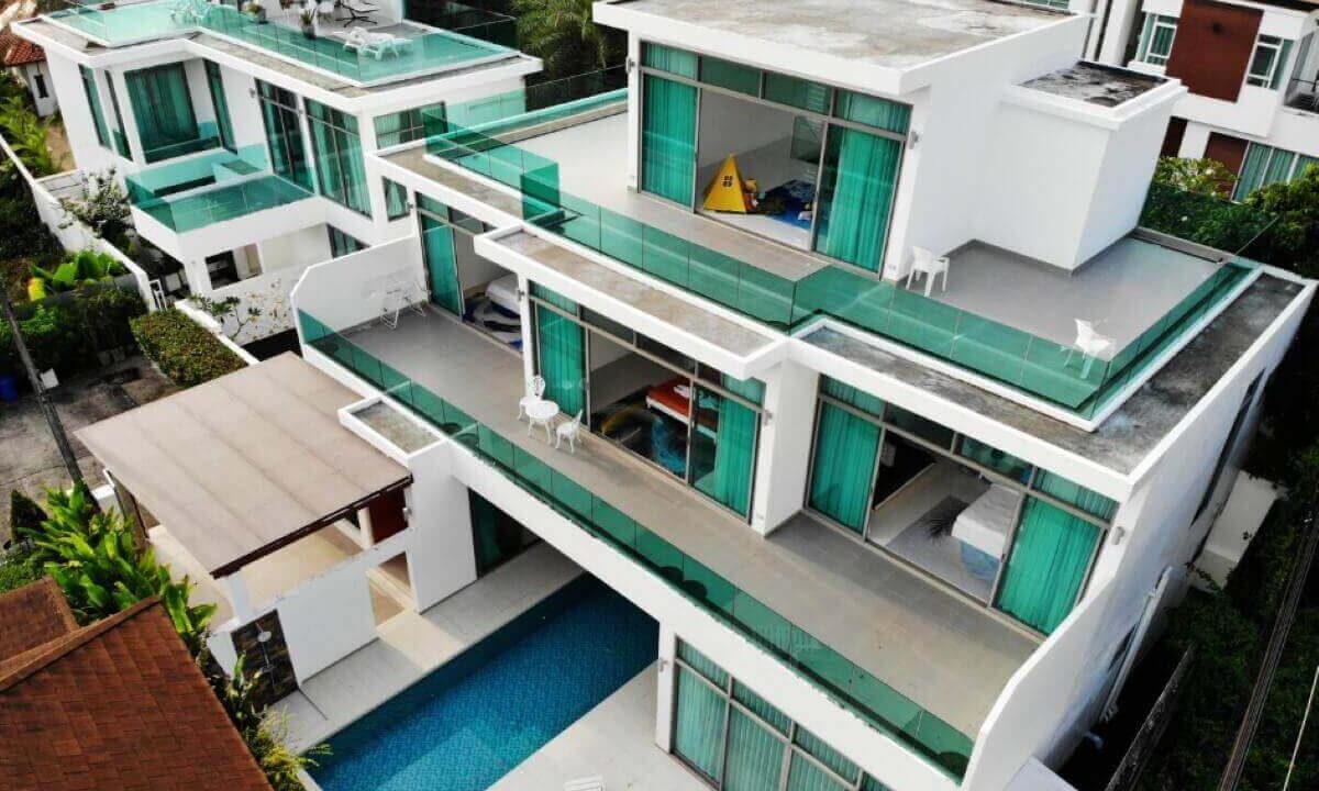 4_to_5_bedroom_modern_pool_villa_for_sale_from_owner_10_minutes_walk_kamala_beach_phuket_thai_residential_aerial